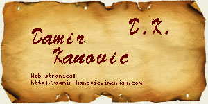 Damir Kanović vizit kartica